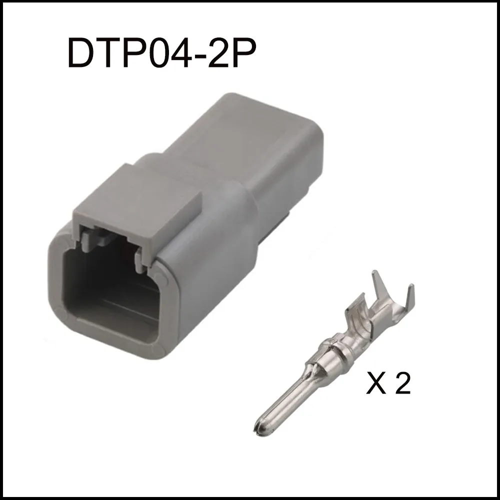 Imagem -02 - Chicote de Fios de Carro Impermeável Conector Fêmea e Macho Pinos Plugue Automotivo Incluído Selos de Terminais Dtp062s Dtp04-2p 100set