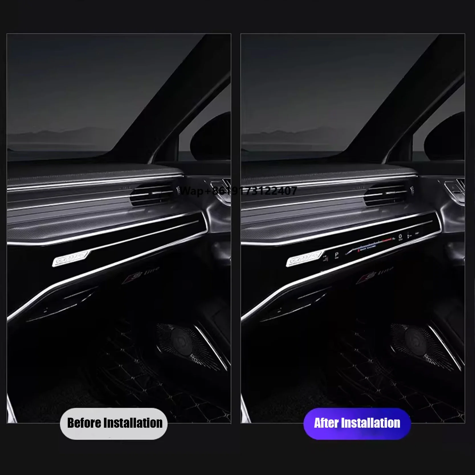 

Passenger Side Virtual Cockpit LCD Screen Replacement for A6 C8 A7 C8 2019-2025 Instrument Interior Trim