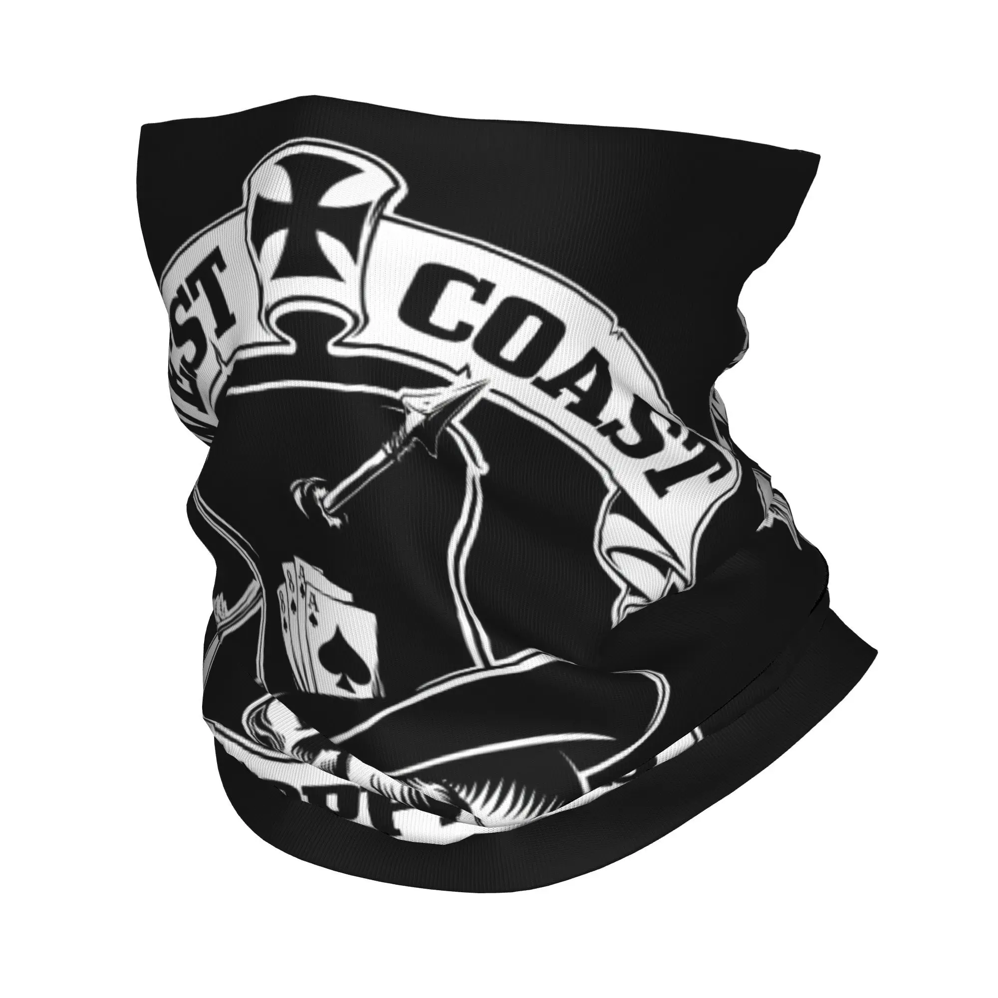 Custom West Coast Iron Skull Choppers Cross Bandana Winter Neck Warmer Women Windproof Wrap Face Scarf Hiking  Gaiter Headband