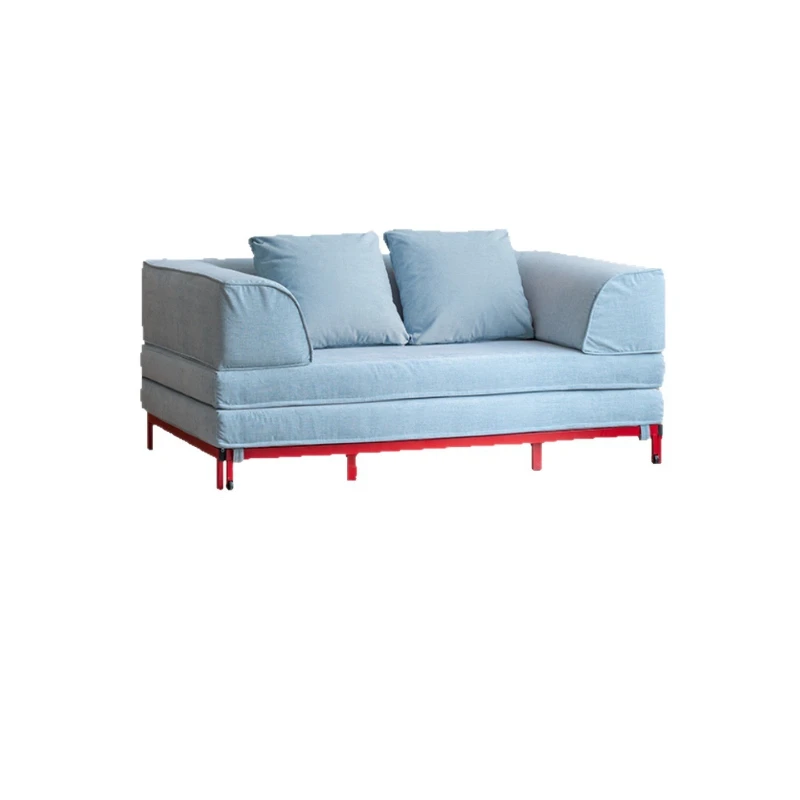 Folding dual-purpose sofa bed, multi-functional telescopic pull-out bed, living room multi-person fabric sofa