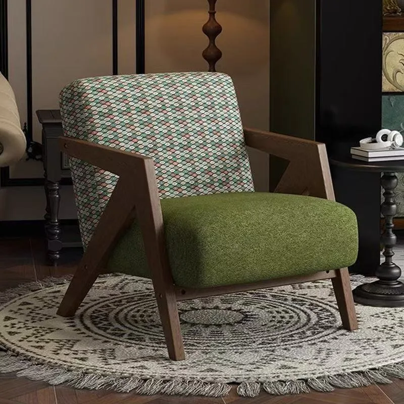 Living Room Single Sofa Chair Designer Balcony French Iron Art Leisure Sofa Chair