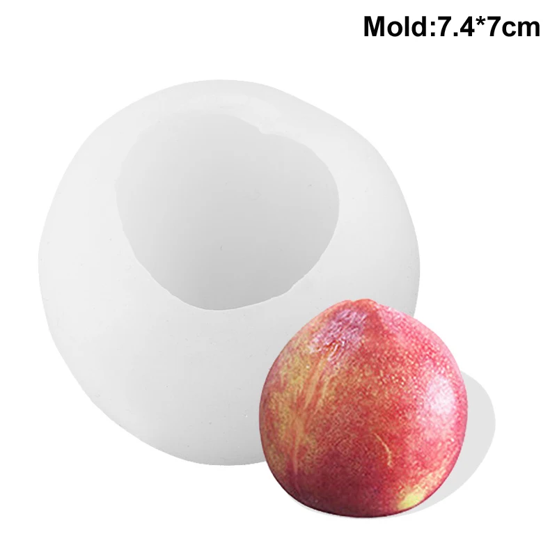 Kinds of New 3D Small Peach and Longevity Peach Silicone Mold Sugar Baking Cake Decoration Tool Chocolate Pudding Mold M2791