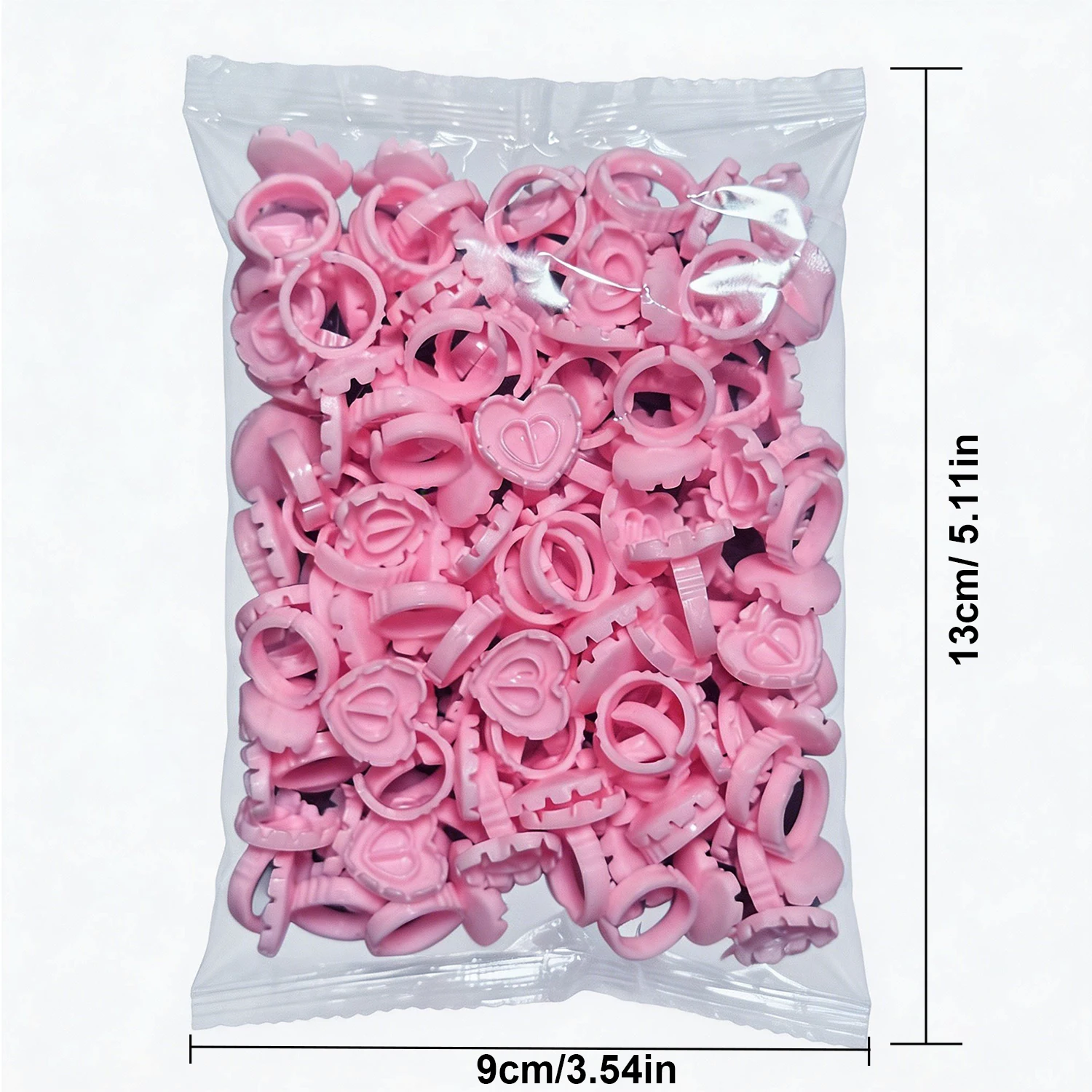 Adjustable Open‑Finger Ring Cup Rose‑Heart Shape Anti‑Spill V‑Slot Beauty Tool For Lash Extension & PMU Tattoo Pigment Glue