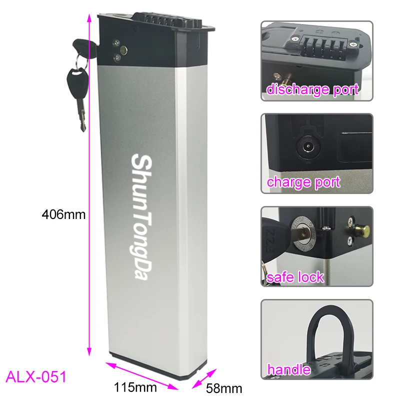 48V Folding Ebike Battery 10.4Ah 12.8Ah 14Ah 52v 17.5ah battery pack 36V 10Ah for samebike LO26 20LVXD30 Mate X ebike battery