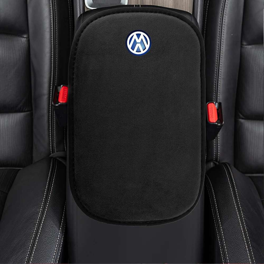 1pcs Car Armrest Storage Box Mat Central Armrest Soft Suede Leather Non-slip Pad for Volkswagen Jetta Polo Caddy MK7 Passat b6