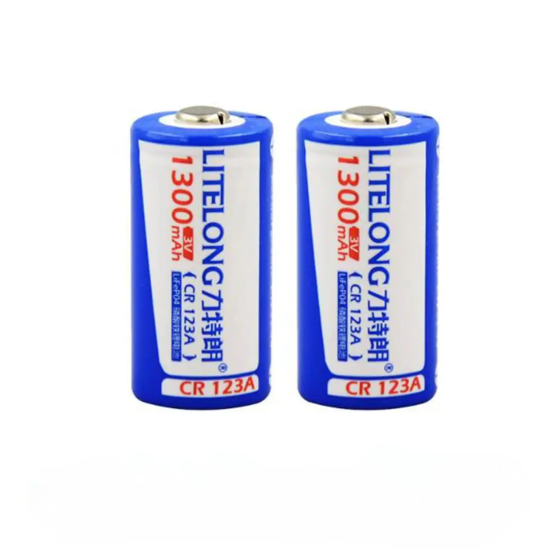 6PCS High capacity 1300mAh 3V CR123A rechargeable LiFePO4 battery 16340 lithium battery +1pcs CR123a charger
