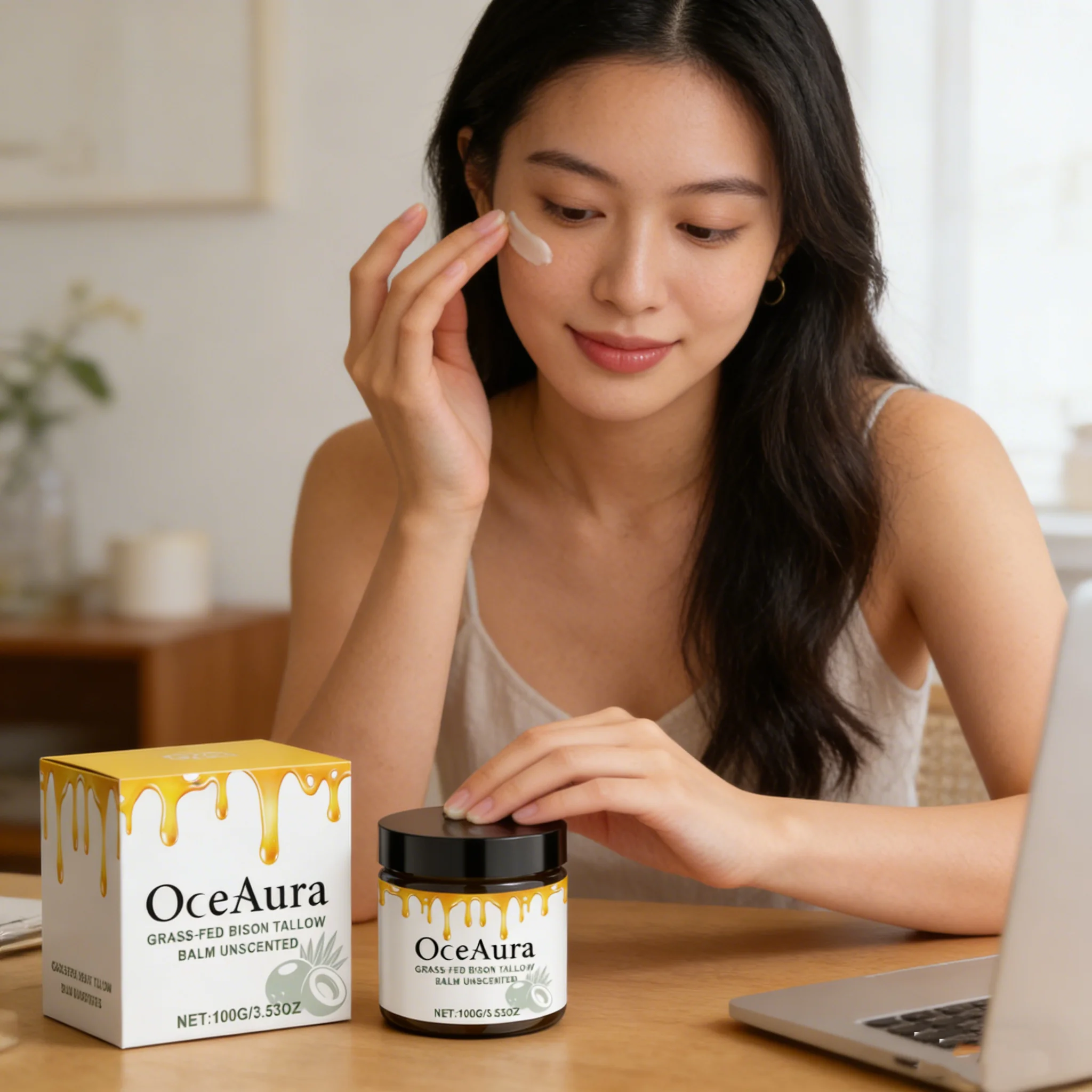 

OCEAURA Honey Butter Moisturize Cream Enhance Resilience Lift Reduce Fine Lines Shrink Pores Improve Dullness Body Nourish Cream