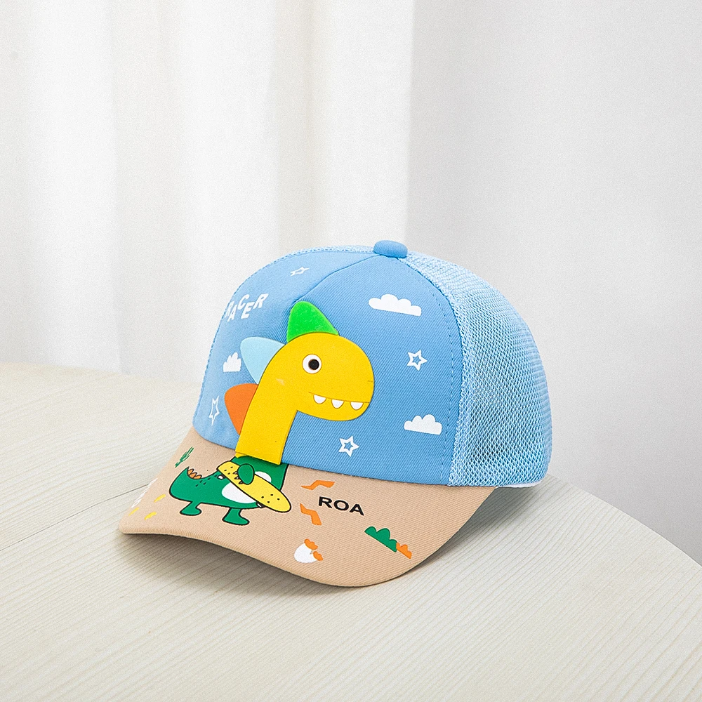 Cartoon Dinosaur Baby Baseball Hat Casual Adjustable Boy Girl Peaked Cap Outdoor Sun Visors Toddler Bonnet