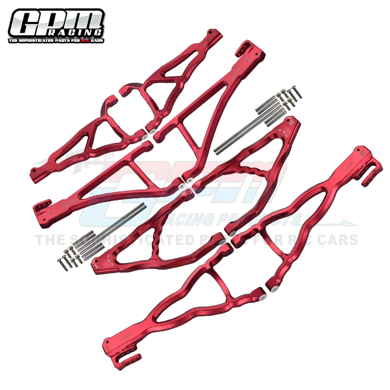 GPM ALUMINIUM FRONT+REAR UPPER & LOWER SUSPENSION ARM (FOR E-REVO 560871, REVO, SUMMIT)