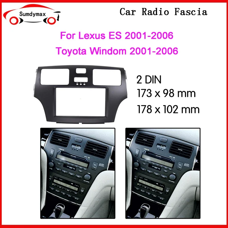 

Автомобильный радиоприемник 2Din для Toyota Windom Lexus ES 2001-2006, комплект крепления на приборной панели, установка стереорадио, ремонтная рамка, Стайлинг автомобиля