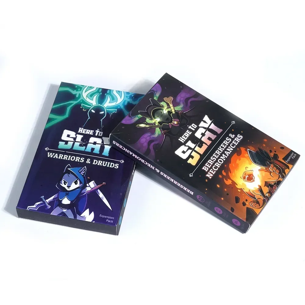TeeTurtle Here to Slay Warriors Druids Expansion Pack Designed to be Added Base Game Berserker Necromancer Expansion