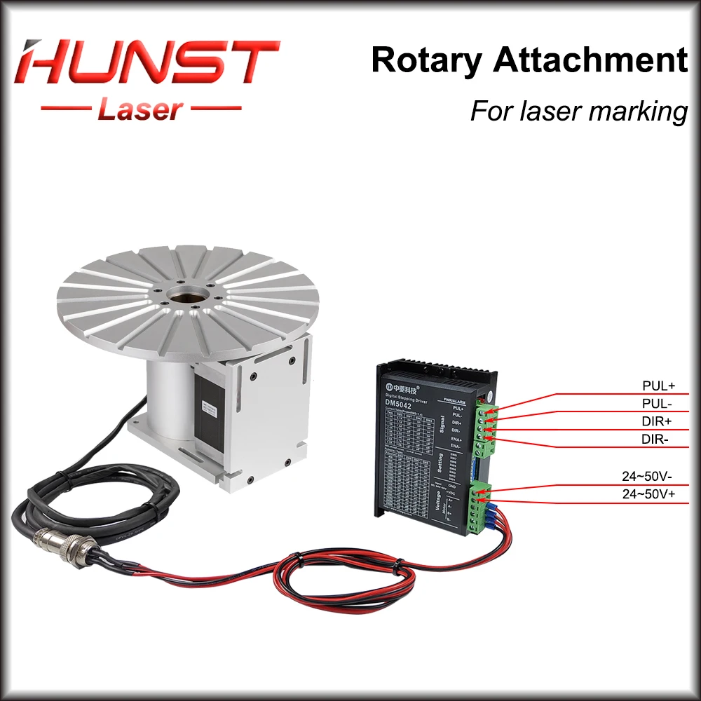 Hunst D30 طاولة دوارة قطرها 300 مللي متر 20 علبة القلم جهاز دوار + سائق DM5042 مناسبة لآلة التعليم بليزر الألياف لتقوم بها بنفسك القلم #1