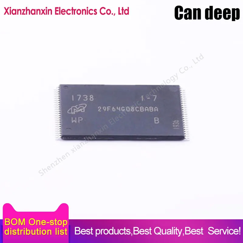 1~5pcs/lot MT29F64G08CBABAWP:B 29F64G08CBABA TSOP48 Memory chips