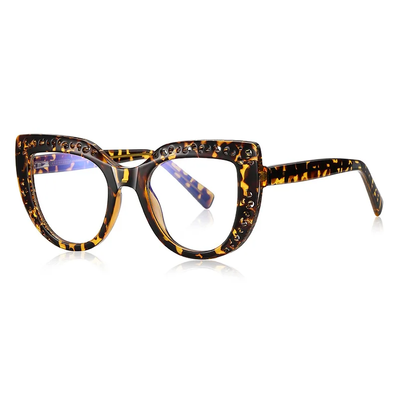 FOCUL New TR90 Blue Light Blocking HD Glasses Cat Eye Frame Custom Progressive Lens Eyewear Women Myopia Prescription Eyeglasses