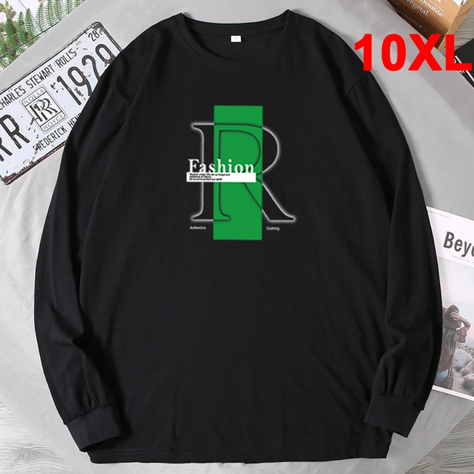 

Мужская футболка с длинным рукавом, размеры 10XL