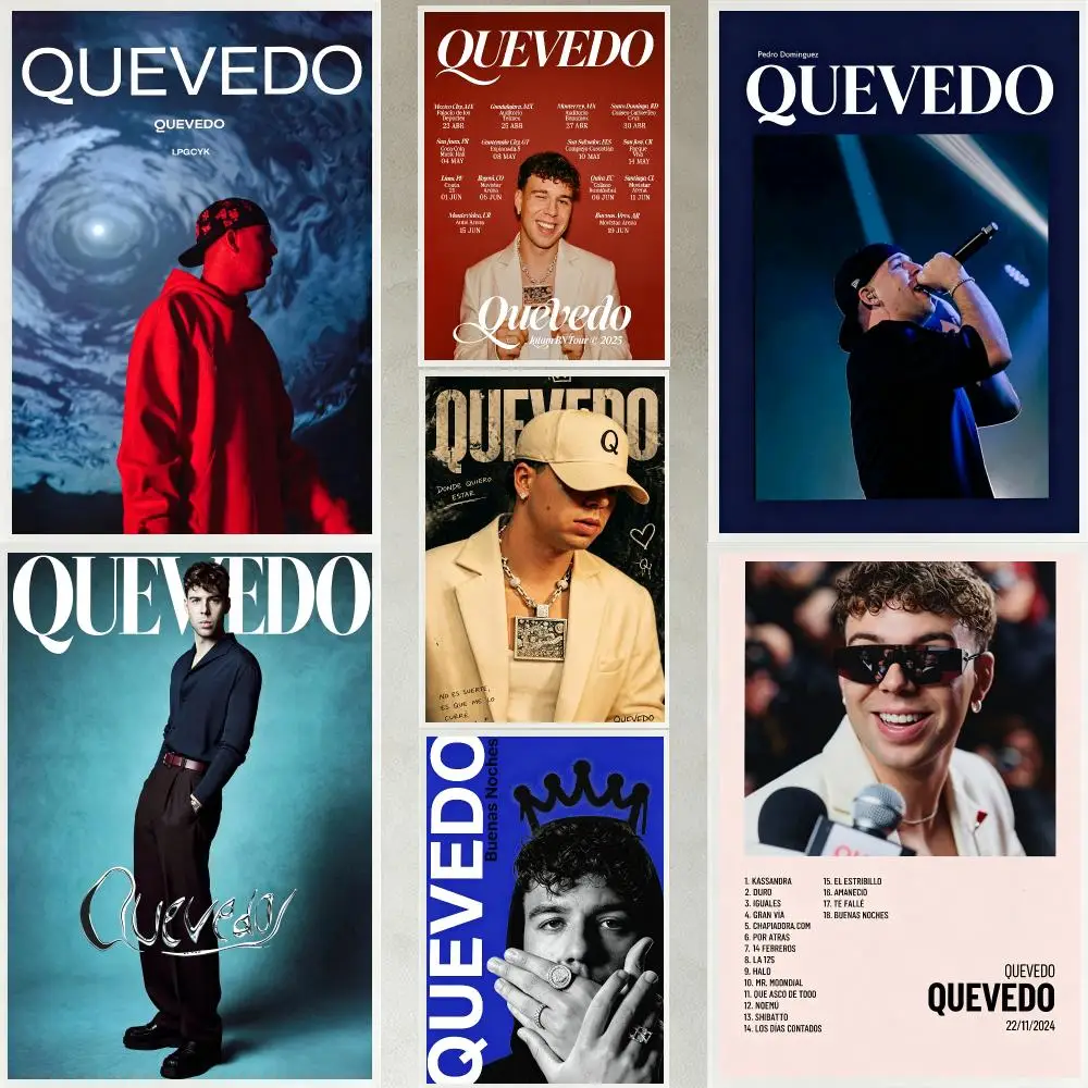 music Quevedo Poster Poster HD Waterproof Self-adhesive Art Print Wall Decor for Bedroom Living Room Gift