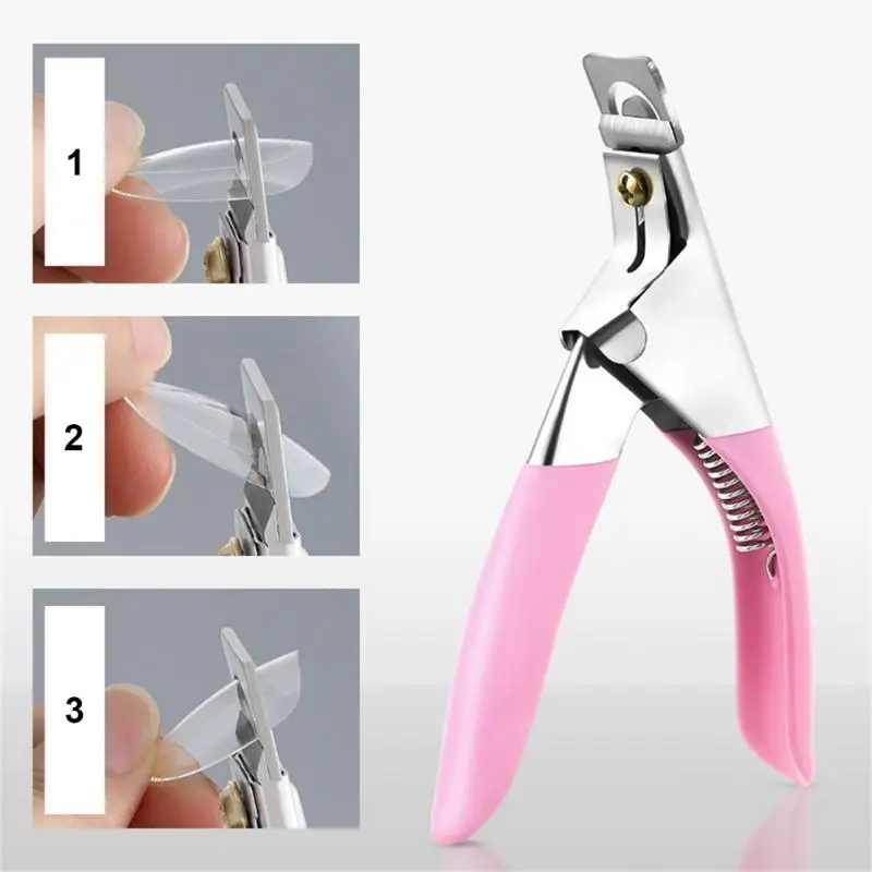 U-Shaped French False Nail Scissors Nail Clipper Acrylic Gel French False Nail Tips Clipper Fake Nail Tips Cutter Manicure Tools