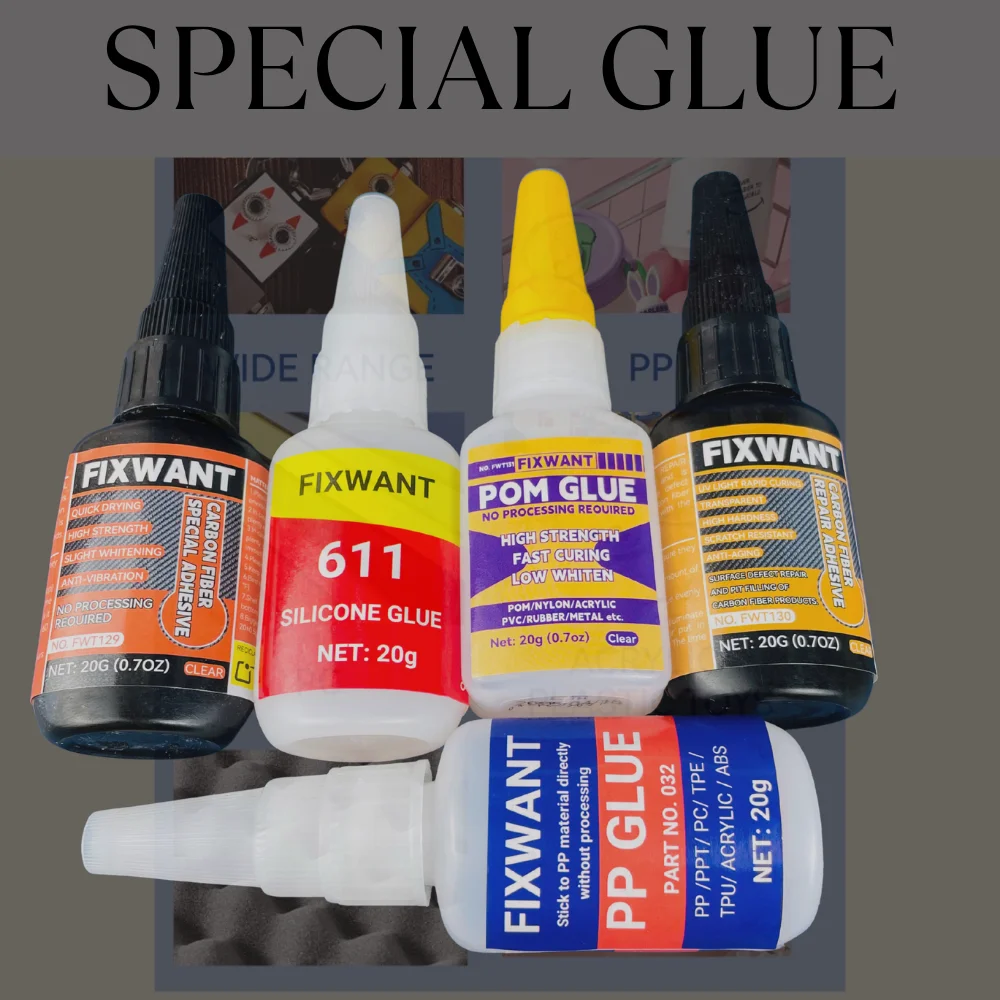 

Специальный промышленный многоматериальный клей FIXWANT: высокая прочность для полицейского силикона, полипропилена, углеродного волокна | Водонепроницаемый и быстросохнущий