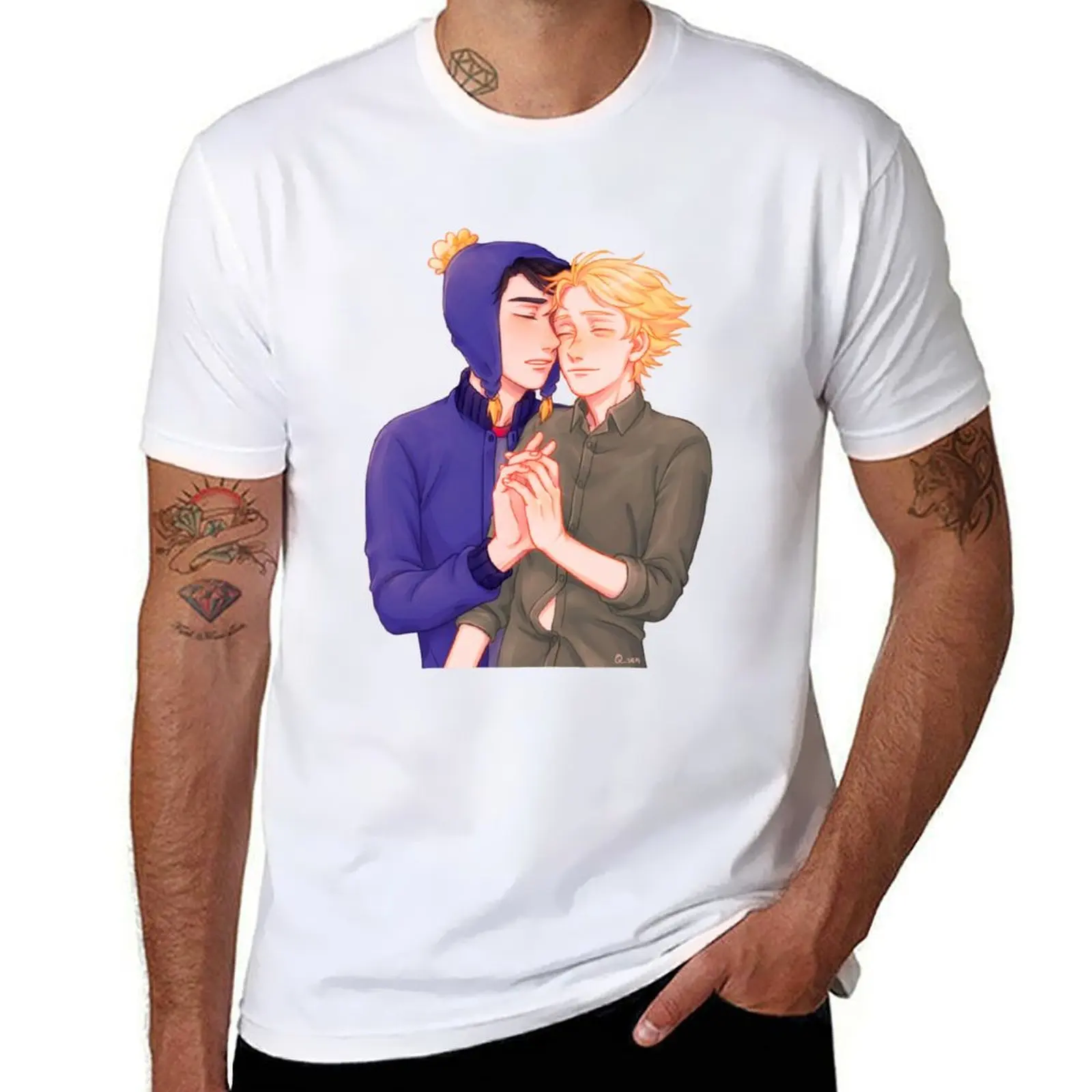 

Хлопковые аниме для мужчин, футболки в стиле 100% ~ футболки с принтом Creek