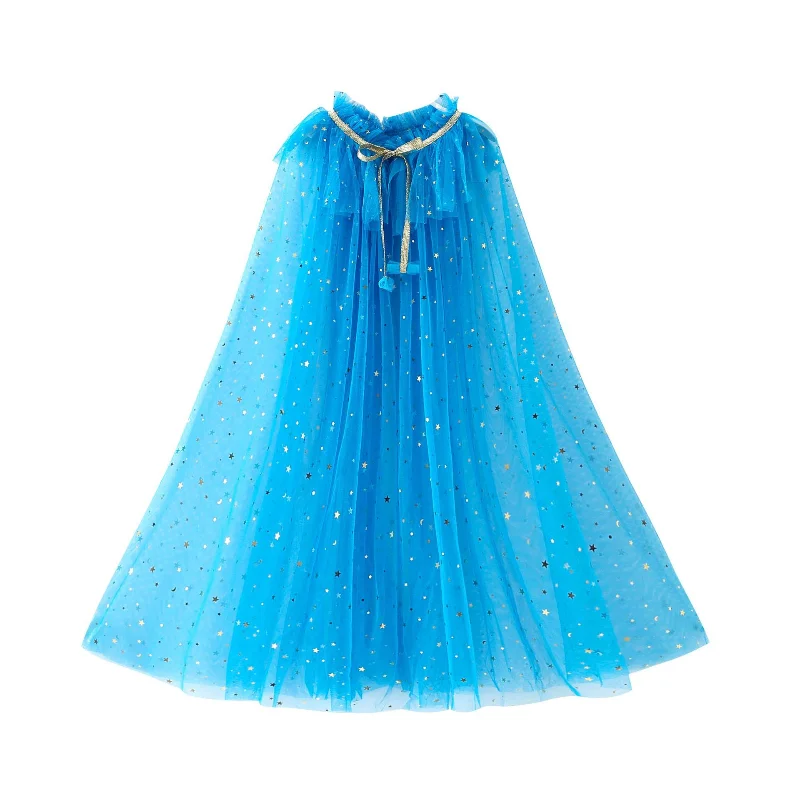 Costume de Cosplay pour Fille, Châle d\'Été, Princesse de Glace et de Neige Drapée avec une Cape, Accessoires de ix