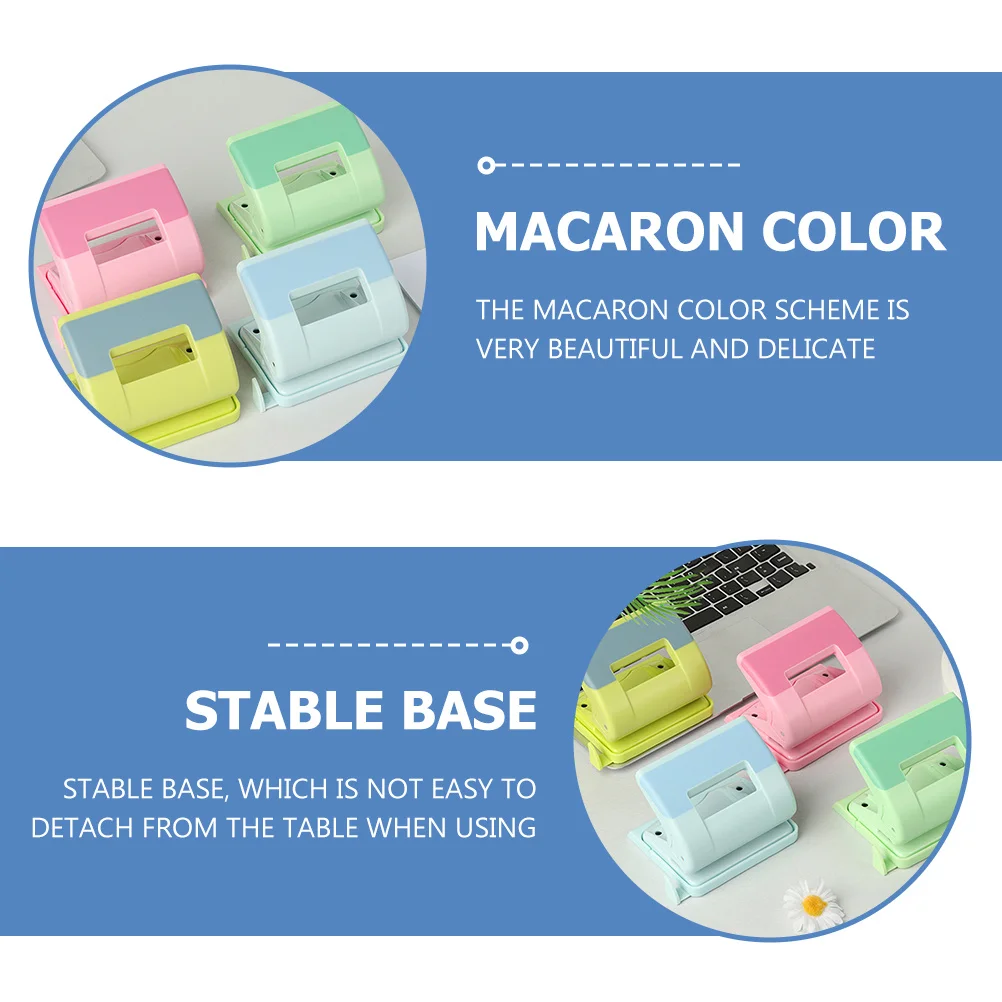 

Hole Punch For Office Handheld Loose-Leaf Puncher Manual Punching Tool Random Color Paper Document Punch Machine Portable