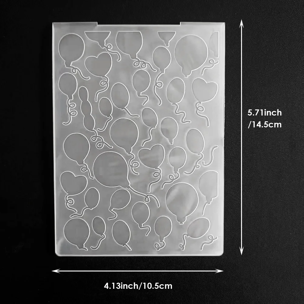 Balloon/Feather/Seaside Coconut Tree 2D Plastic Embossing Template Folders for Card Making Photo Album DIY Scrapbooking