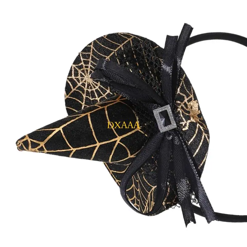 Spiderweb Witch Hat Headpiece - Halloween - usage example