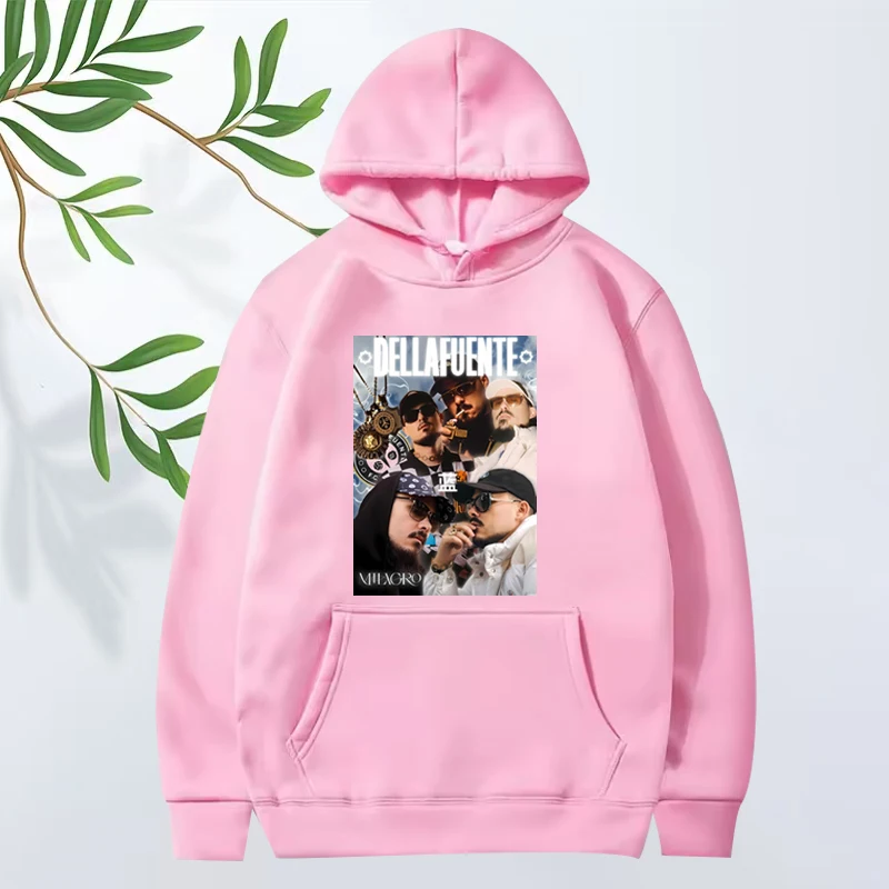 Dellafuente blue Poster fashion Graphics hoodie 2025 men women vintage Long sleeve Sweatshirt with print oversized hoodie unisex