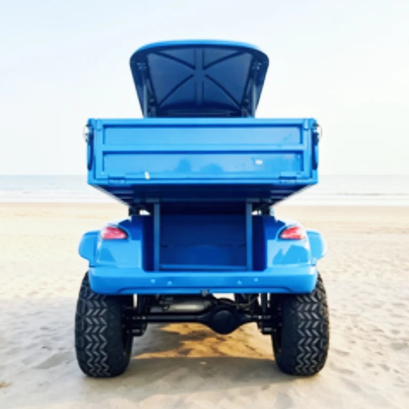 Stylish And Comfortable Private Club 2 Seat Electric Golf Carts For Adults With Rear Cargo Box Leather Seat With Headrest