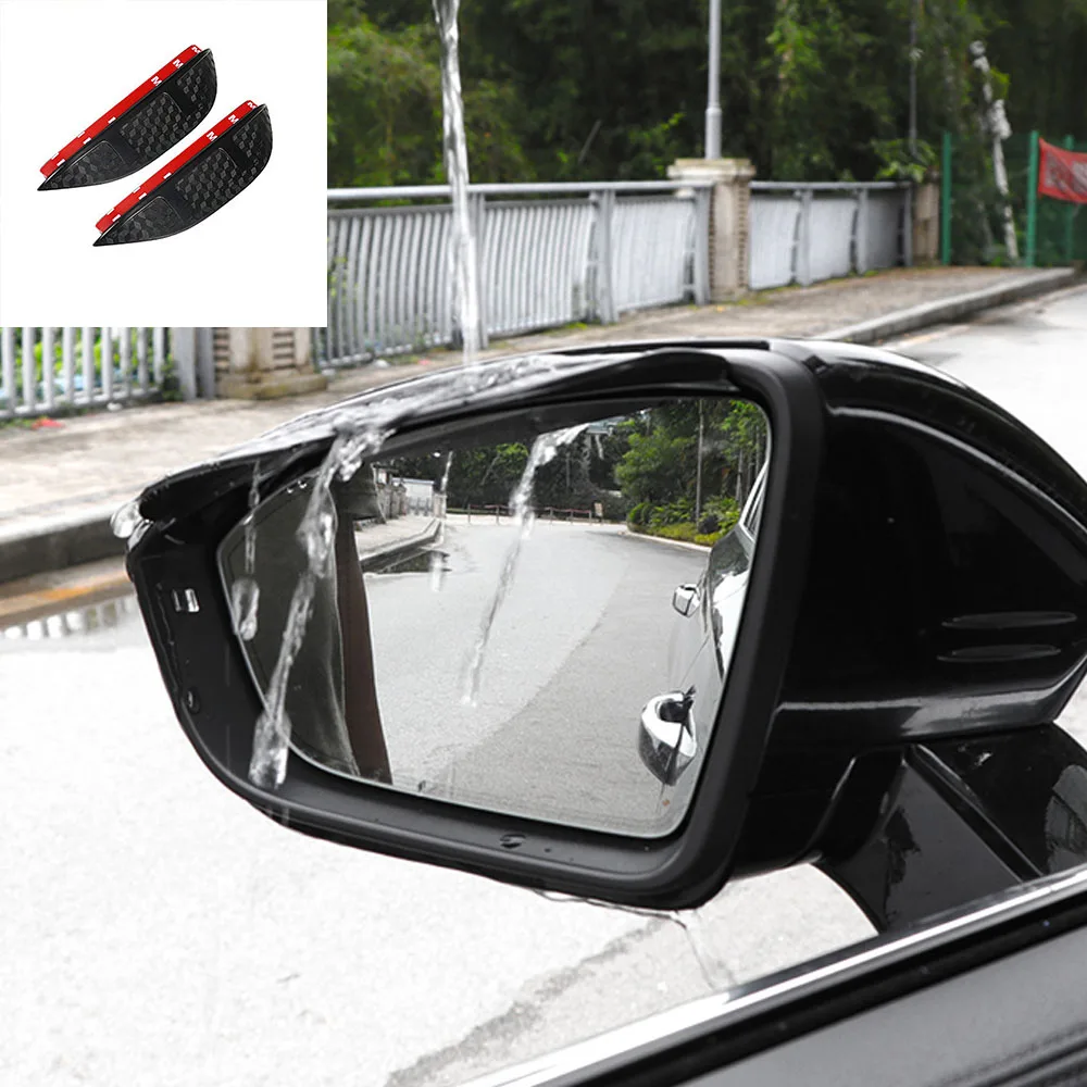 

Car Rear View Glass Mirror Trim Rain Shield Visor Shade Eyebrow For Toyota C-HR CHR 2017 2018 2019 2020 2021