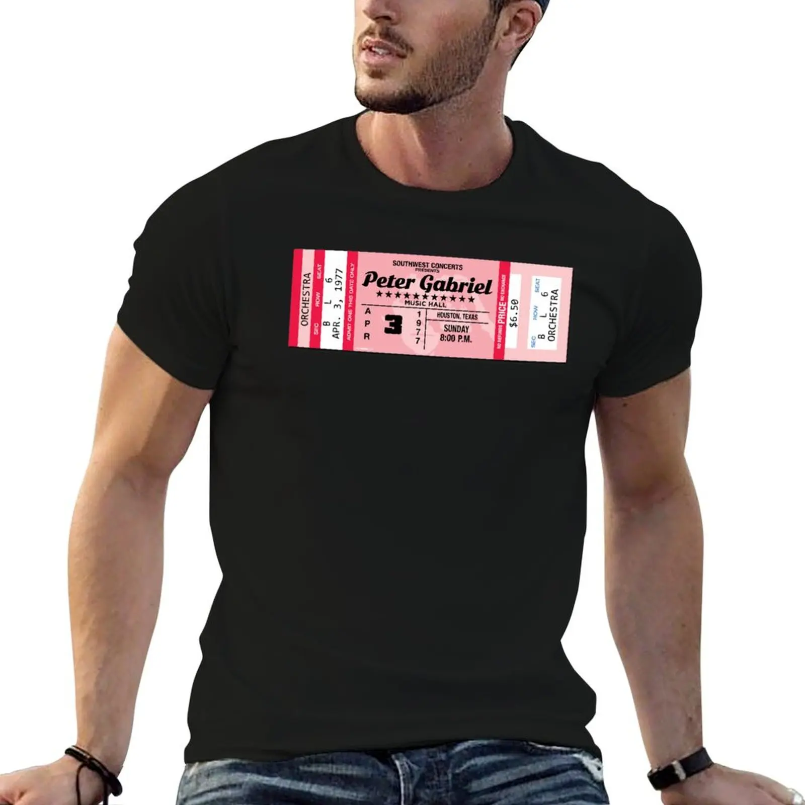 

CLASSIC ROCK CONCERT TICKETS - PETER GABRIEL T-Shirt funny t shirts man t shirt man plain T-Shirt