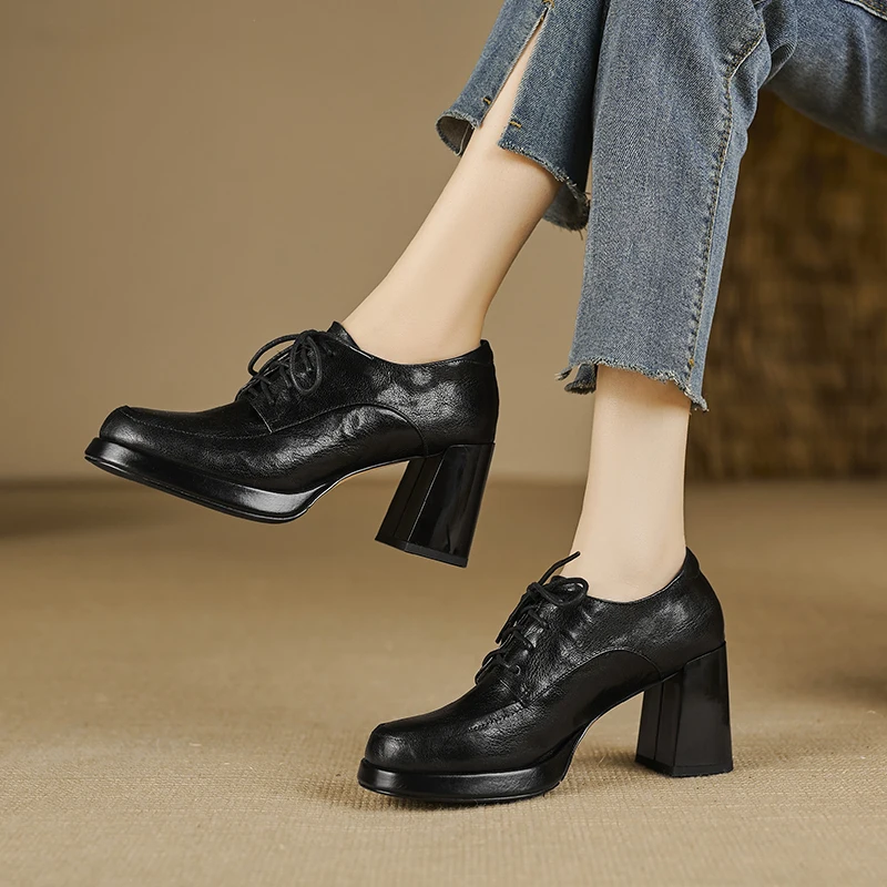 

Fashion Party Woman High Heels Breathable For Women's shoes genuine leather Pumps Woman Shoes High Quality Trend