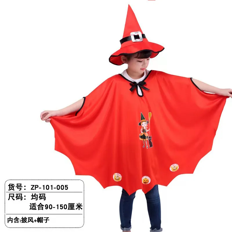 Halloween Witch Pumpkin Cosplay Cloak Ghost Festival Carnival Party Costumes for Child Happy Party Dress Up