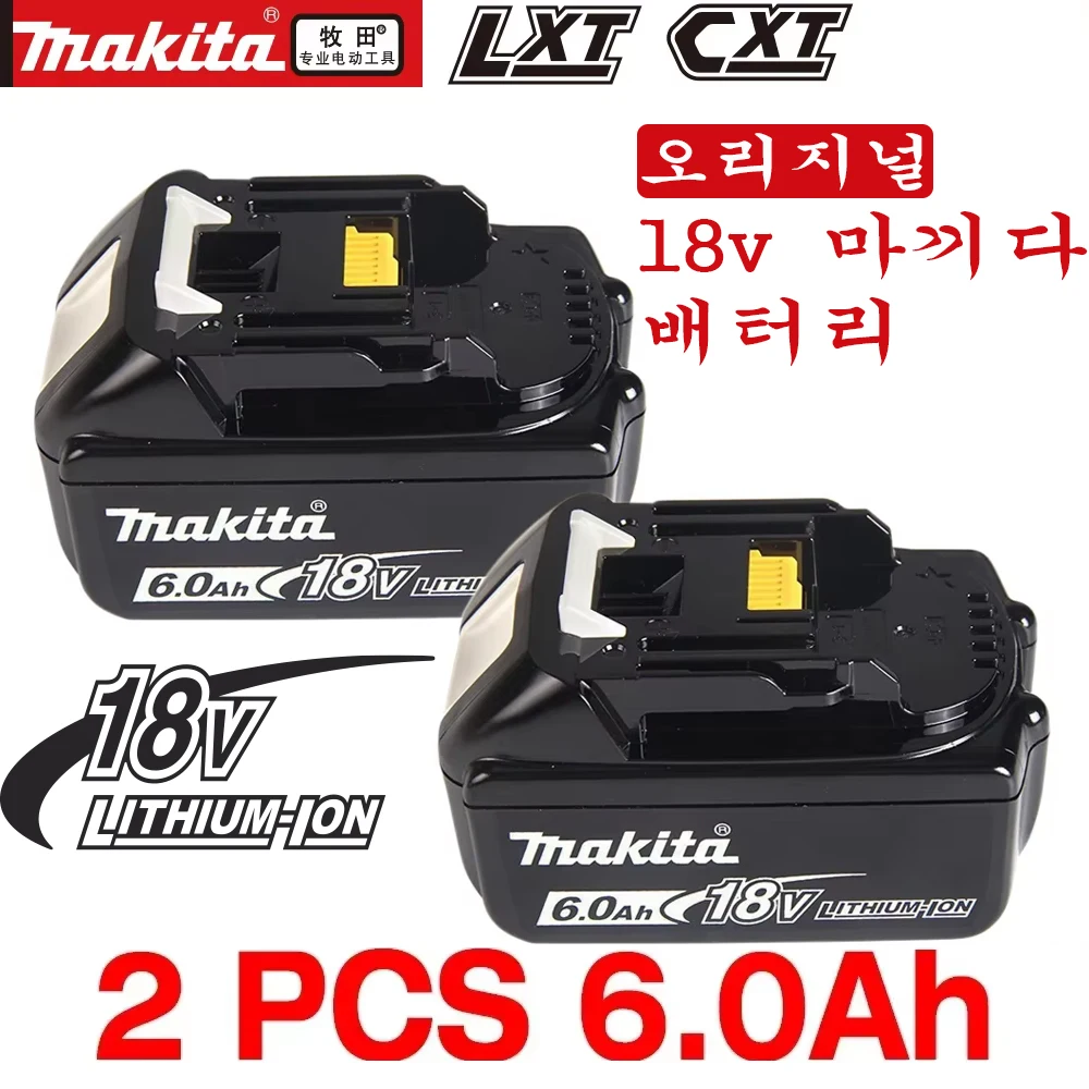 Genuine Makita 18V 6A Rechargeable Lithium Ion Battery With Battery indicator For Makita BL1830 BL1840 BL1850 Power Tool Battery