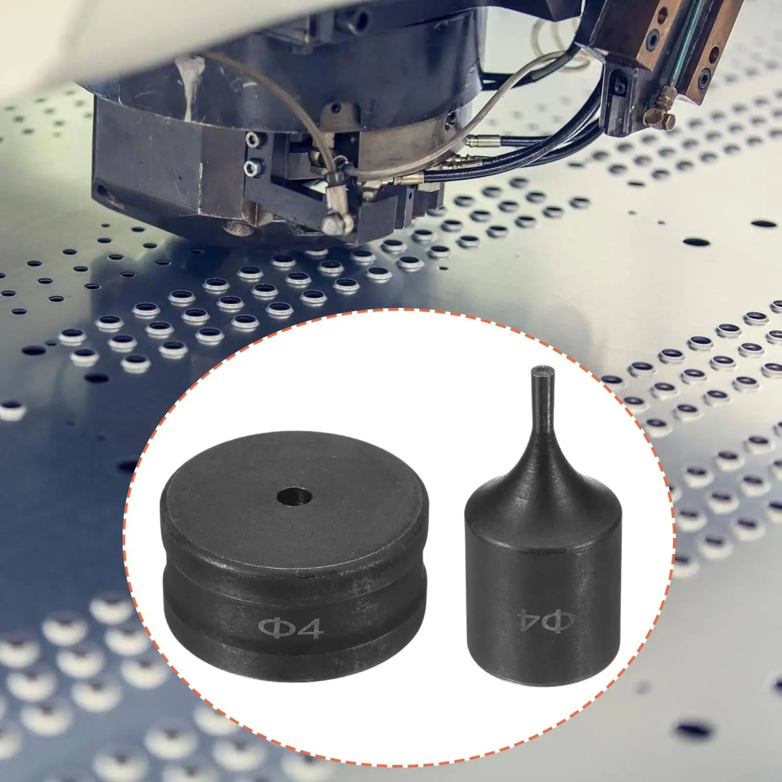 Heavy Duty Hole Punch Die Compact 40cr Steel Knockout Punch Accurate Round Hole Maker for Metal Fabrication DIY Hobby