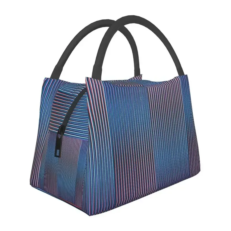 

Custom Carlos Cruz Diez Lunch Bags Women Cooler Warm Insulated Lunch Box for Picnic Camping Work Travel