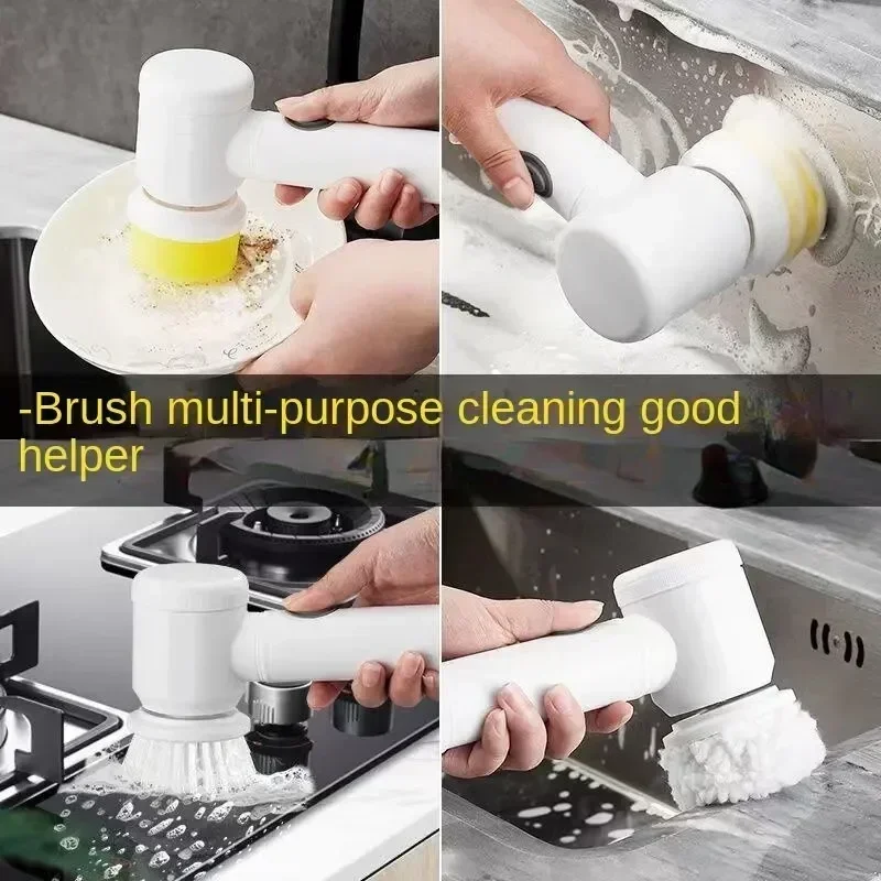 Wireless Handheld Power Scrubber for Dishes Pots and Pans Multi-functional Electric Cleaning Brush for Kitchen and Bathroom