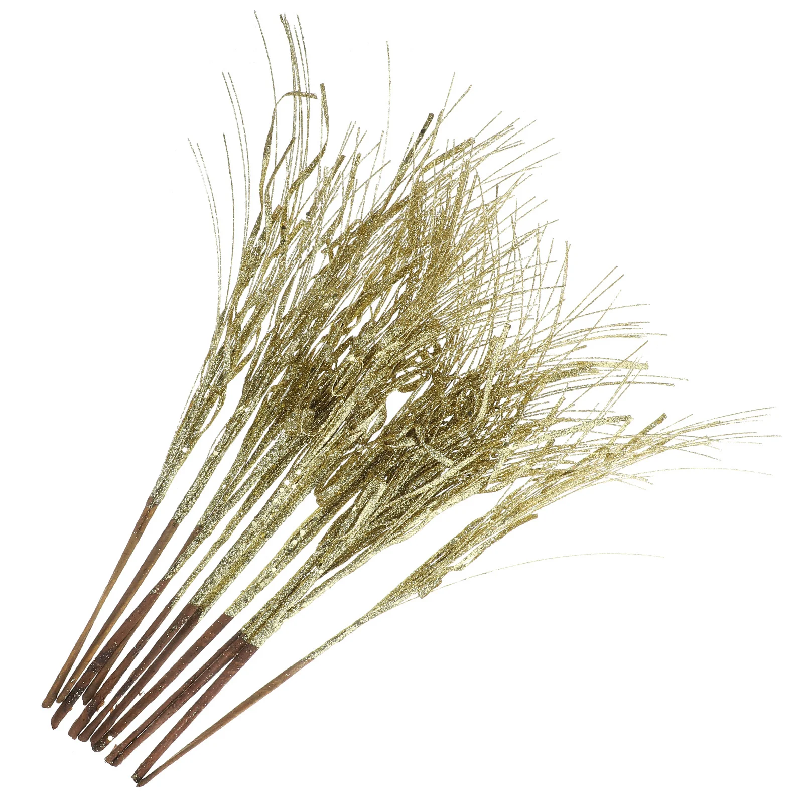 12 قطعة ينبع بريق الزخرفية الجذعية الاصطناعية لشجرة عيد الميلاد حشو إكليل ذاتية الصنع الحرف ديكور المنزل ديكور الحفلات #4