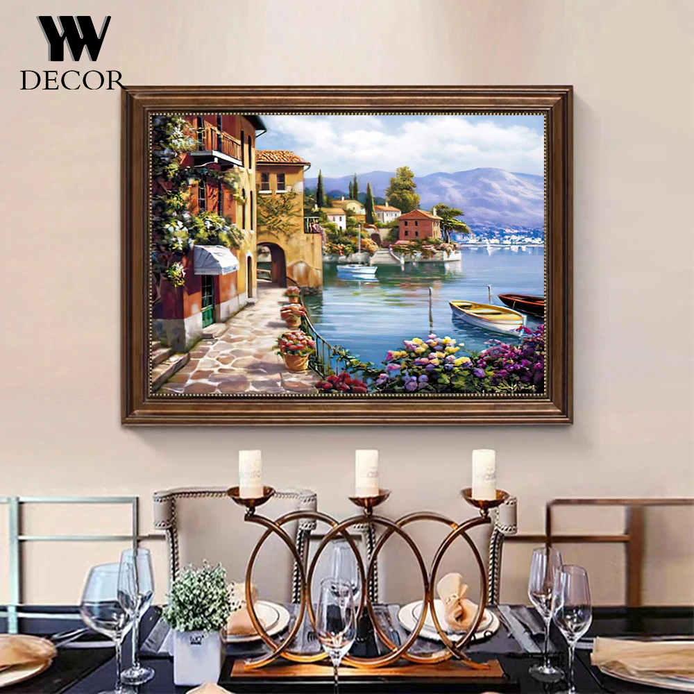Retro Abstract Streets Canvas Oil Painting Modern City Landscape Posters And Prints Wall Art Picture For Living Room Home Decor