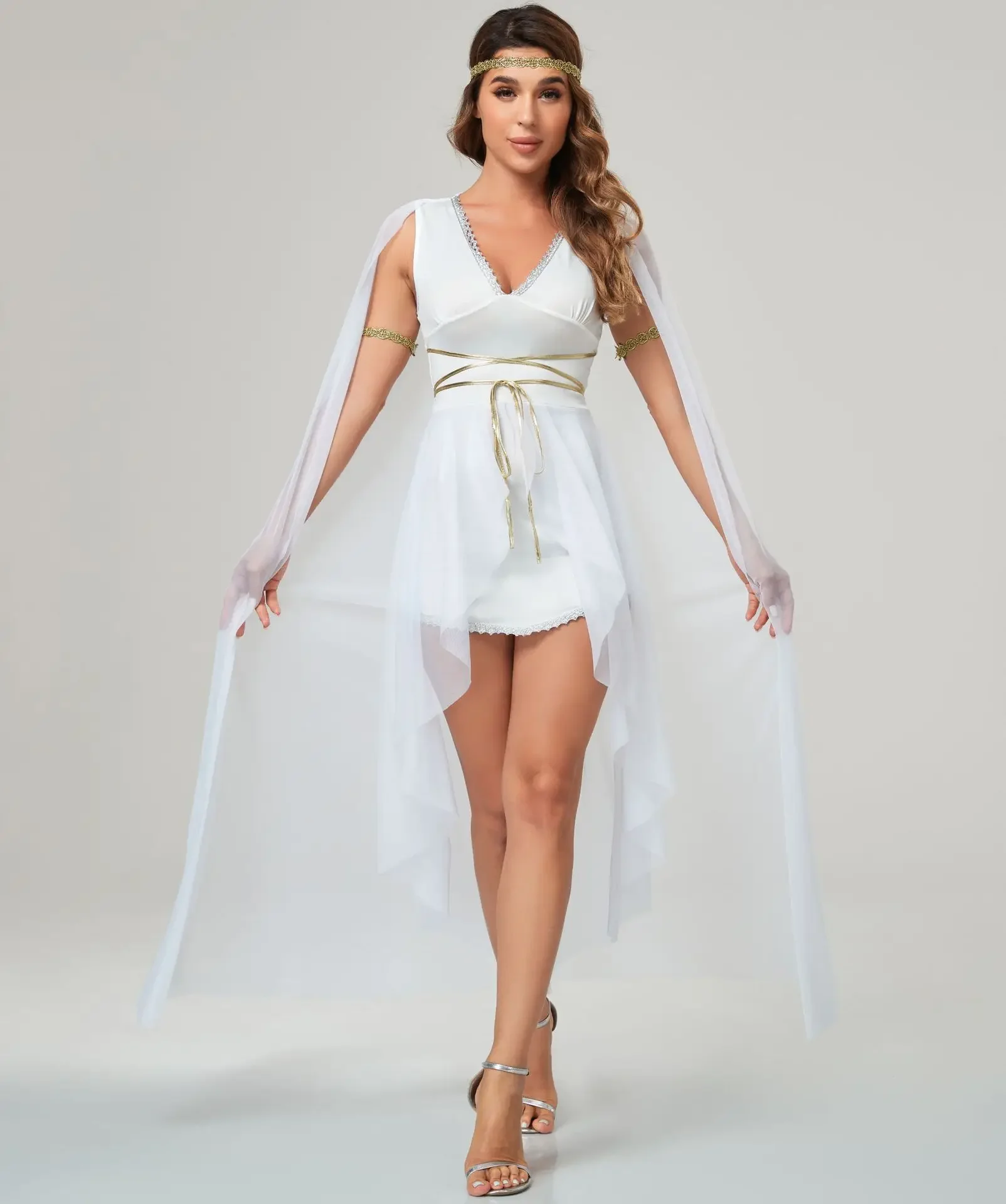 Halloween Costumes for Women Adult Ancient Greek Goddess Costume Fantasia Roman Princess Warrior Cosplay Clothing