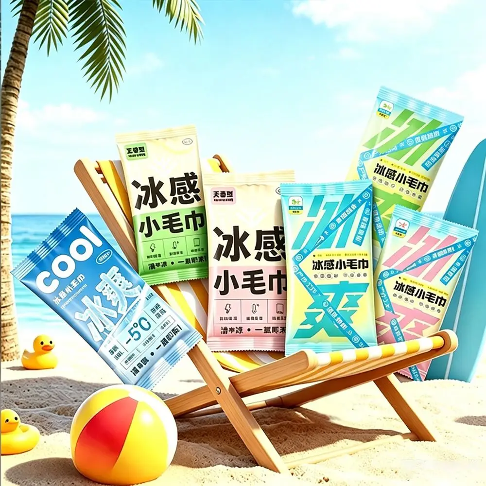 New Non Woven Fabric Cooling Towel Breathable Disposable Sweat Wipes Sunstroke Prevention Quick Drying Ice Wipes Summer