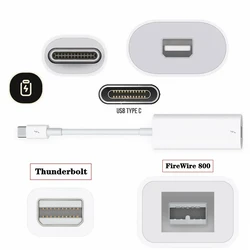 Thunderbolt 2 3 To FireWire 800 Adapter Thunderbolt To RJ45 Fire 1394B Suitable For Mac Computers Equipped With Thunderbolt Port