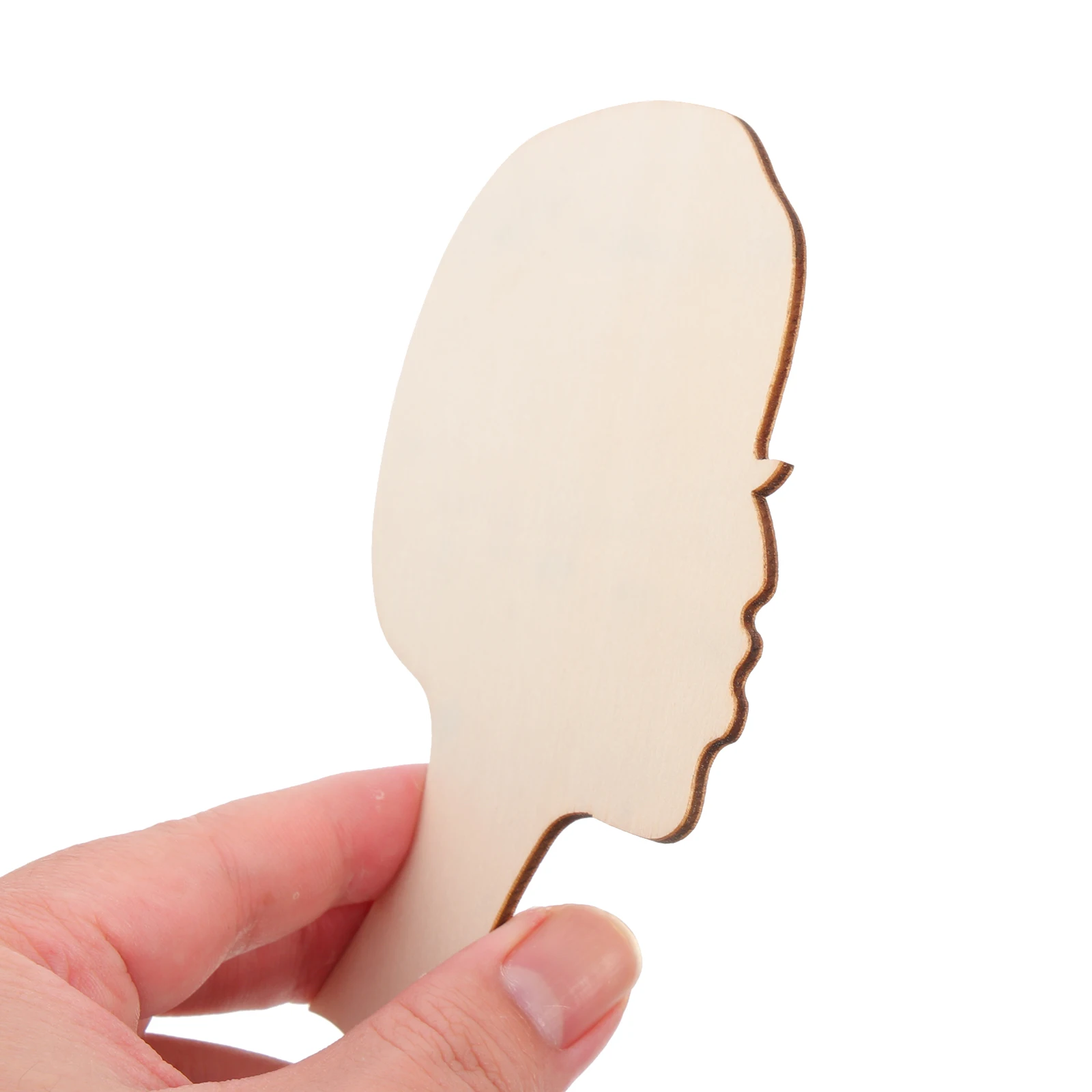 

10 Pcs Wooden African Female Facial Ornaments Unfinished Crafts Blank Handcrafts Cutout Masks Decor DIY Projects