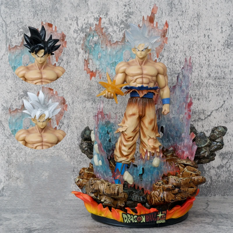 Anime Dragon Ball Super Super Saiyan Son Goku Ultra Instinct / Migatte No Gokui Battle Ver. PVC Action Figure Model Toys Doll