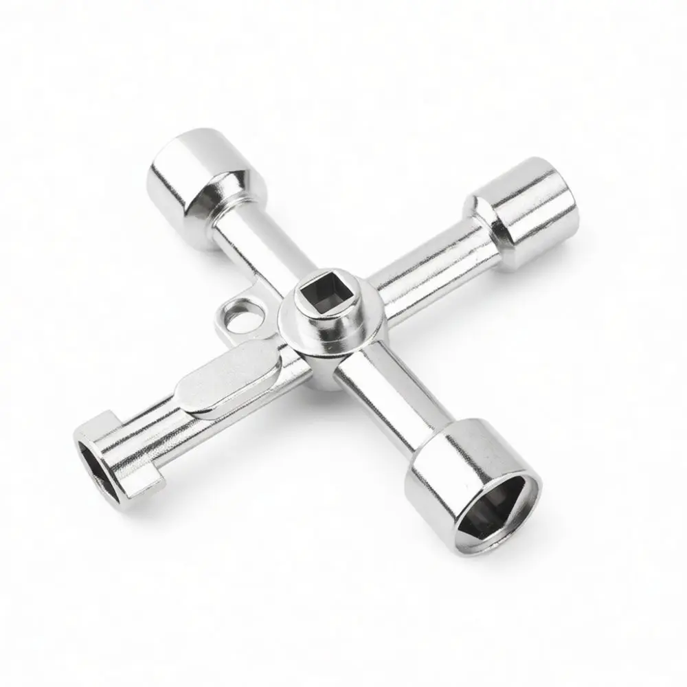 Heavy Duty Multifunction Wrench For Utility Cabinet Elevator Control Box Meter Valve Repair Tool Square Triangle Cross
