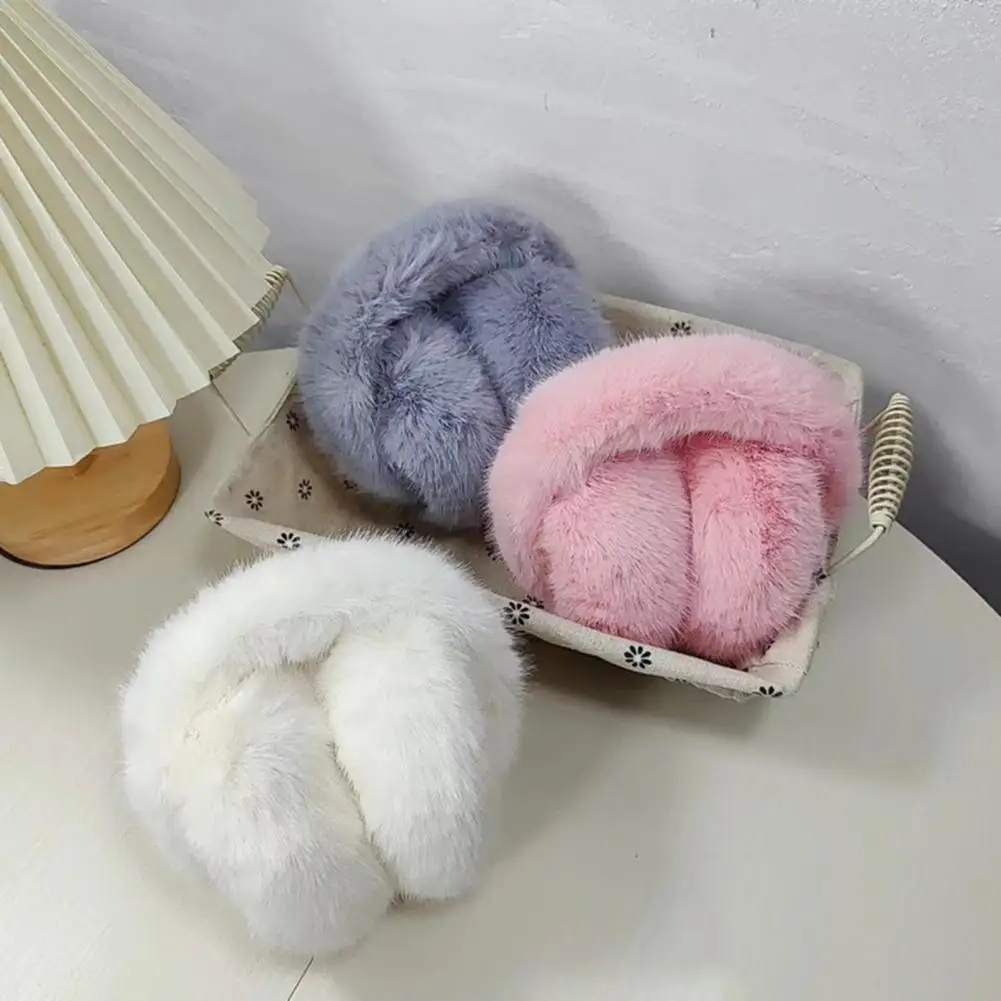 Chic Winter Earmuffs  Solid Color Cozy Touch Unisex Earmuffs  Winter Thermal Unisex Fluffy Ear Covers