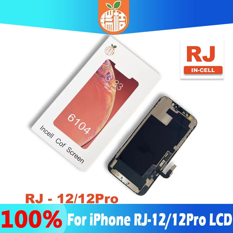 

ЖК-дисплей RJ Incell для IPhone 12/12 Pro, экран с 3D сенсорным дигитайзером в сборе, без битых пикселей, замена, пересадка IC