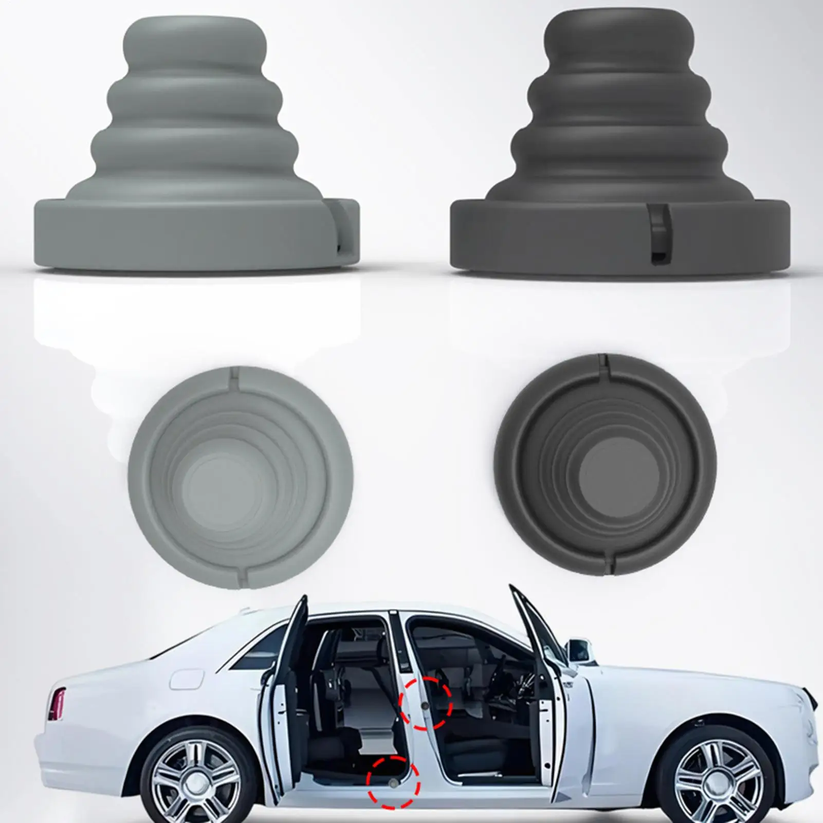 Car Door Shock Absorber Pads with Door Closing Silence 4Pcs/set Anti-collision Car Bumper Cushion Automotive Door Damping Pads