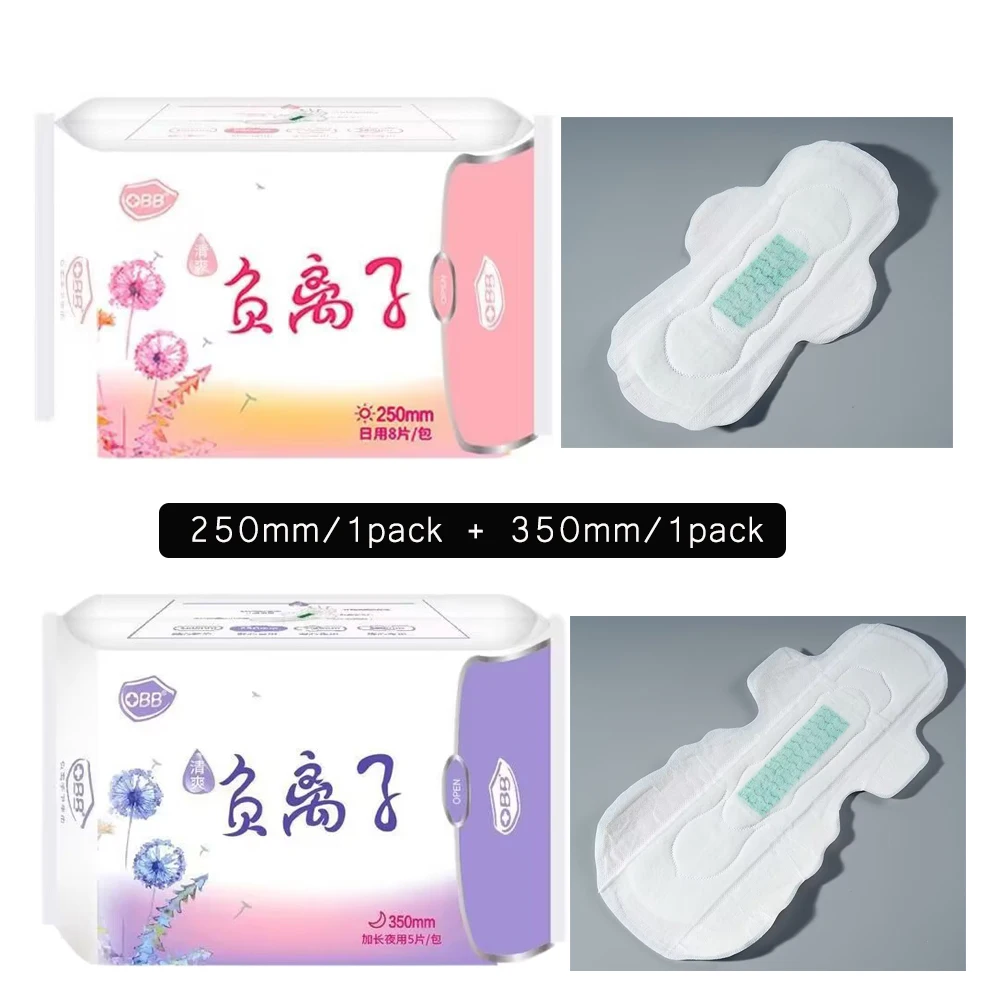 

2packs Anion Sanitary Pads Women Period Panty Liner Female Menstrual Pads Collect Menstruation Anion Sanitary Napkins
