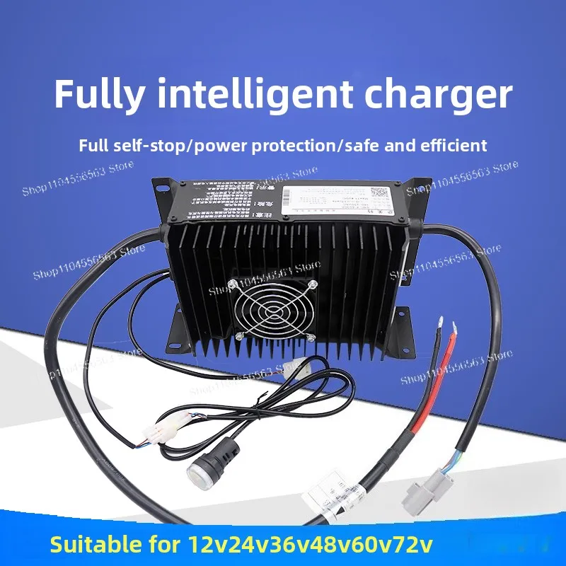 48V-96V Smart Car Charger, Sealed High Frequency Maintenance-Free for Li-ion Batteries
